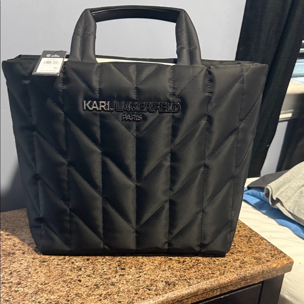 Karl Lagerfeld Black Quilted Handbag